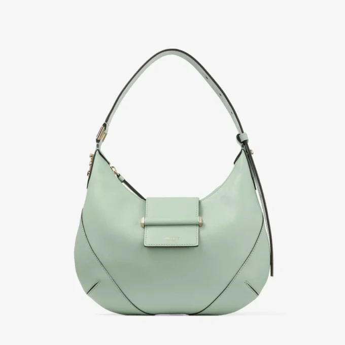 Bar Hobo Small Verde Biker Leather Shoulder Bag