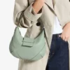 Bar Hobo Small Verde Biker Leather Shoulder Bag