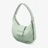 Bar Hobo Small Verde Biker Leather Shoulder Bag