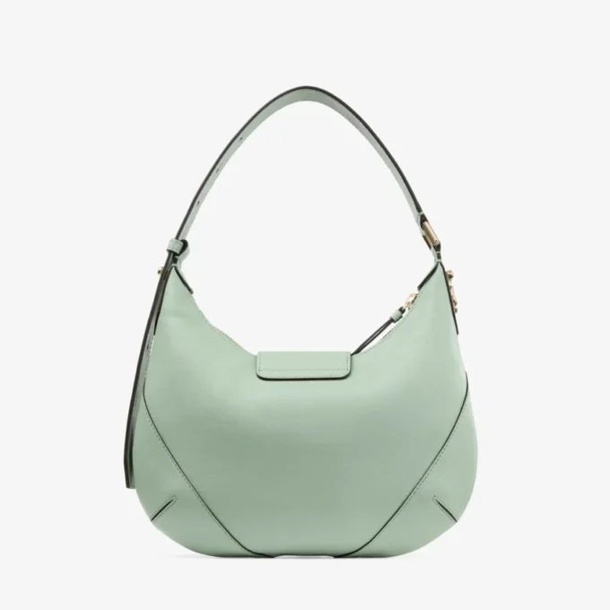 Bar Hobo Small Verde Biker Leather Shoulder Bag
