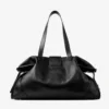 Bar Holdall Large Black Biker Leather Holdall Bag