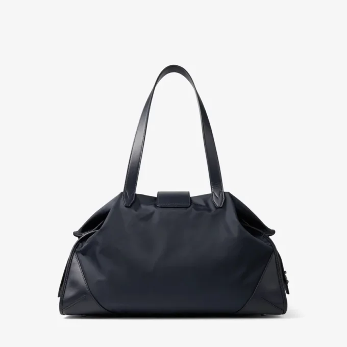 Bar Holdall Large Marine Nylon Holdall with Smooth Calf Leather Trim