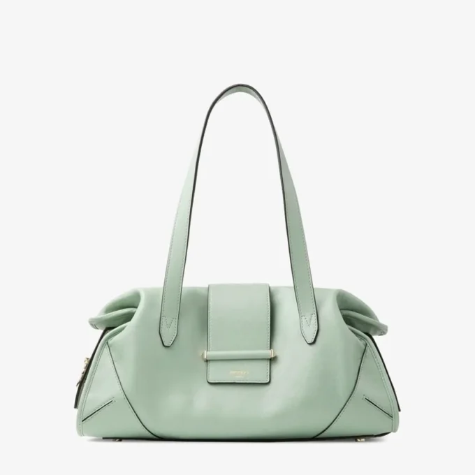 Bar Holdall Medium Verde Biker Leather Holdall Bag