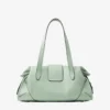 Bar Holdall Medium Verde Biker Leather Holdall Bag