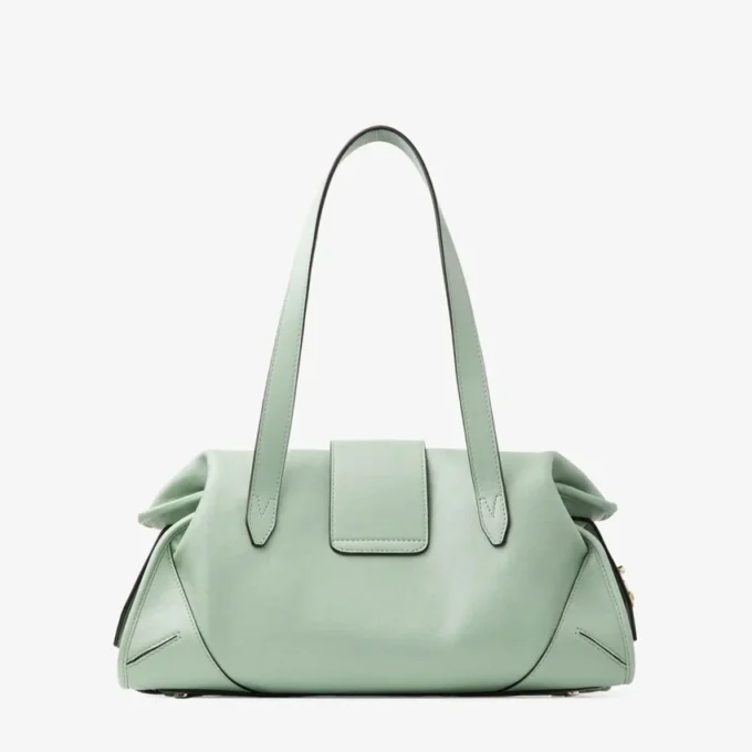 Bar Holdall Medium Verde Biker Leather Holdall Bag
