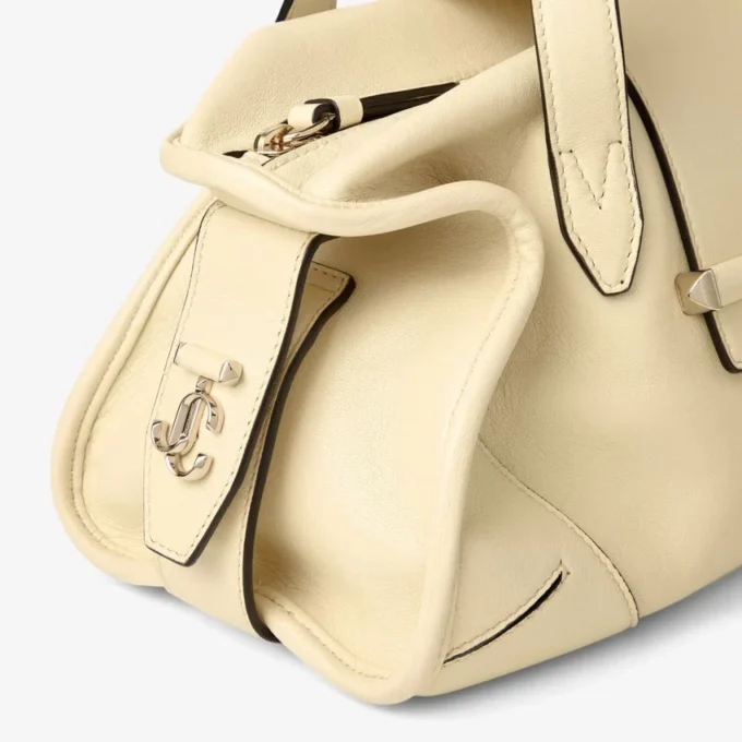 Bar Holdall Small Buttermilk Biker Leather Holdall Bag