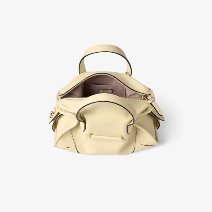 Bar Holdall Small Buttermilk Biker Leather Holdall Bag