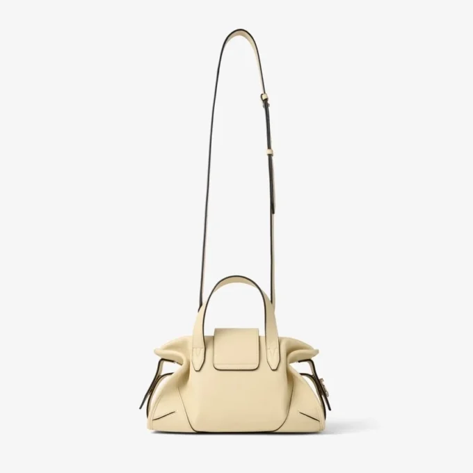Bar Holdall Small Buttermilk Biker Leather Holdall Bag
