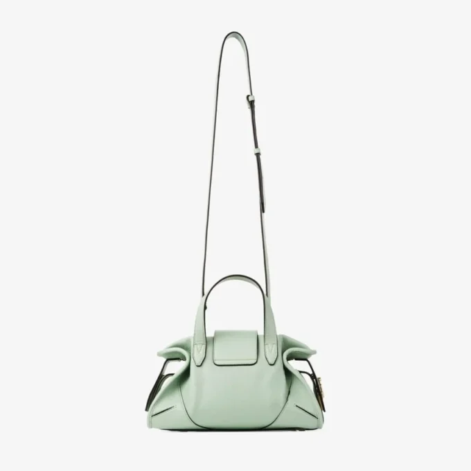 Bar Holdall Small Verde Biker Leather Holdall Bag
