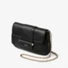 Bar Wallet with Chain Black Biker Leather Shoulder Bag