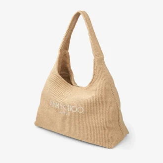 Beach Diamond Hobo Large Natural Raffia Shoulder Bag