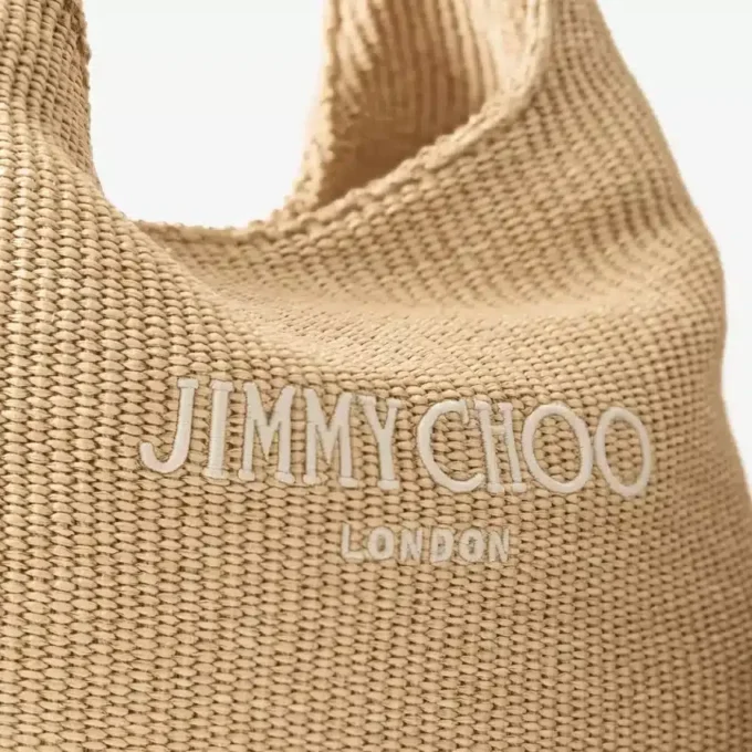 Beach Diamond Hobo Large Natural Raffia Shoulder Bag