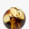 Beads Earrings Tortoiseshell and Gold Finish Metal and Acrylic Stud Earrings