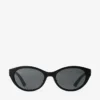 Benna Black and Grey Acetate Oval Sunglasses