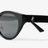 Benna Black and Grey Acetate Oval Sunglasses