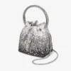 Bon Bon Black Satin Bag with Crystals
