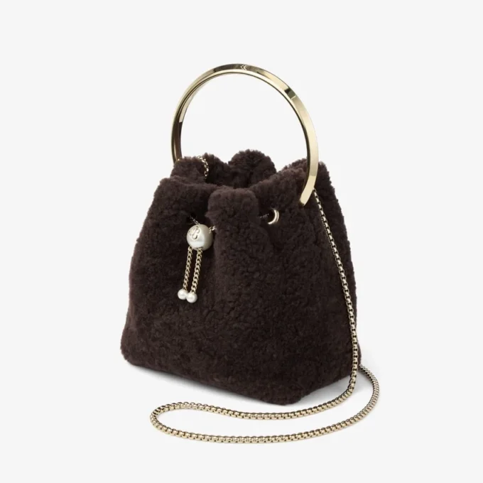 Bon Bon Chocolate Bucket Bag with Metal Handle