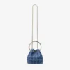 Bon Bon Crosshatch Denim Fabric Bucket Bag