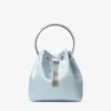 Bon Bon Ice Blue Satin Bucket Bag