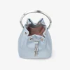 Bon Bon Ice Blue Satin Bucket Bag