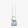 Bon Bon Ice Blue Satin Bucket Bag