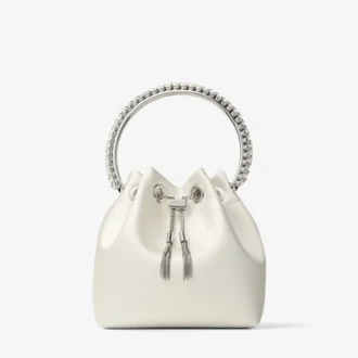 bon bon ivory satin bag with crystal handle 1 330x330 - Bon Bon Ivory Satin Bag with Crystal Handle