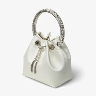 bon bon ivory satin bag with crystal handle 2 330x330 - Bon Bon Ivory Satin Bag with Crystal Handle