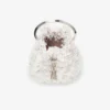 Bon Bon Ivory Satin Bucket Bag with Petal Embroidery