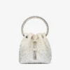 Bon Bon Ivory Satin Crystal Bag