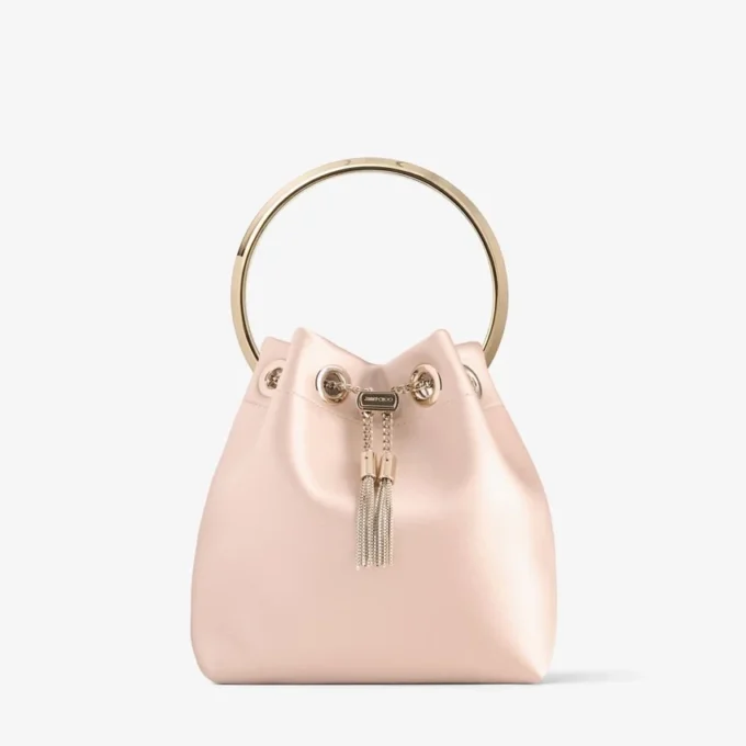 Bon Bon Macaron Satin Bag with Metal Handle