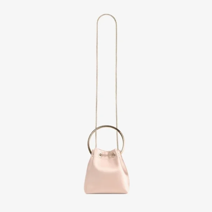 Bon Bon Macaron Satin Bag with Metal Handle