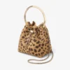 Bon Bon Natural Leopard Print Pony Bag