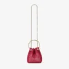 Bon Bon Red Crystal Mesh Satin Handbag