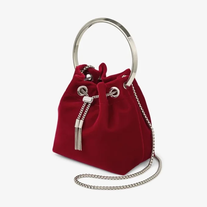 Bon Bon Ruby Red Velvet Bag