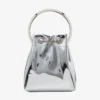Bon Bon Silver Mirror Fabric Mini Bag with Metal Handle