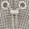 Bon Bon Silver Satin Crystal Mesh Bag with Crystal Handle