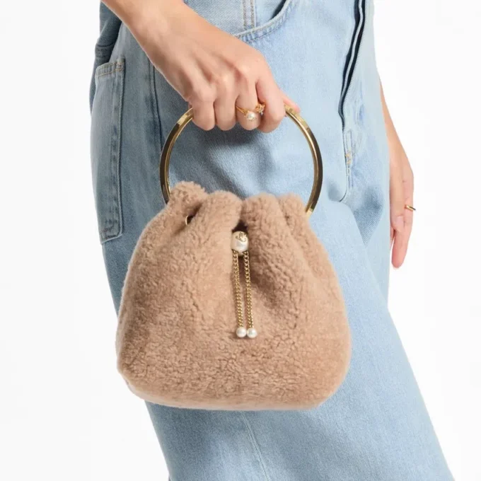 Bon Bon Toffee Bucket Bag with Metal Handle