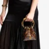 Bon Bon Transparent Tortoisehell Bucket Bag with Sculpted Handle