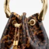 Bon Bon Transparent Tortoisehell Bucket Bag with Sculpted Handle