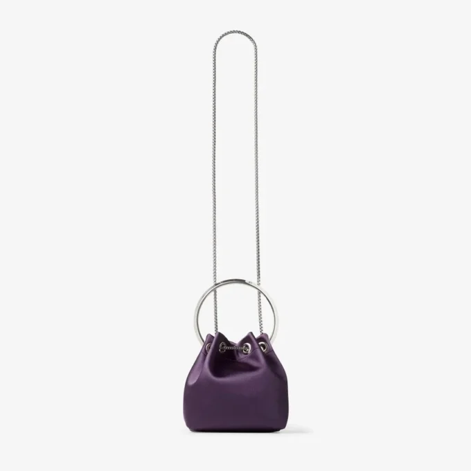 Bon Bon Winter Bloom Satin Handbag with Metal Bracelet
