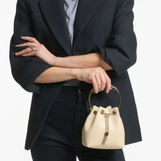 Bon Bon Yellow Buttermilk Elaphe Print Leather Bag