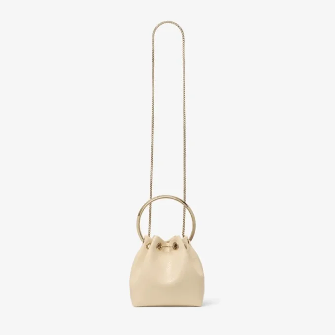 Bon Bon Yellow Buttermilk Elaphe Print Leather Bag