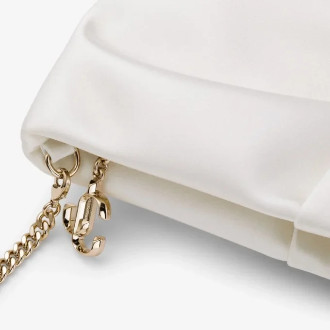 Bonny Clutch Ivory Satin Clutch Bag