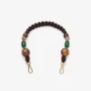 Braided Strap Brown Multi Braided Rope Strap with Beads