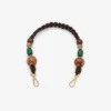 Braided Strap Brown Multi Braided Rope Strap with Beads