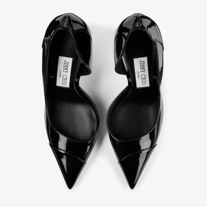 Brigitte 100 Black Patent Leather Pumps