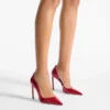 Brigitte 100 Ruby Red Patent Leather Pumps