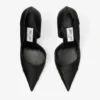 Brigitte 120 Black Satin Pumps