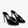 Brigitte Mule 100 Black Patent Leather Mules