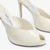 Brigitte Mule 100 Latte Patent Leather Mules